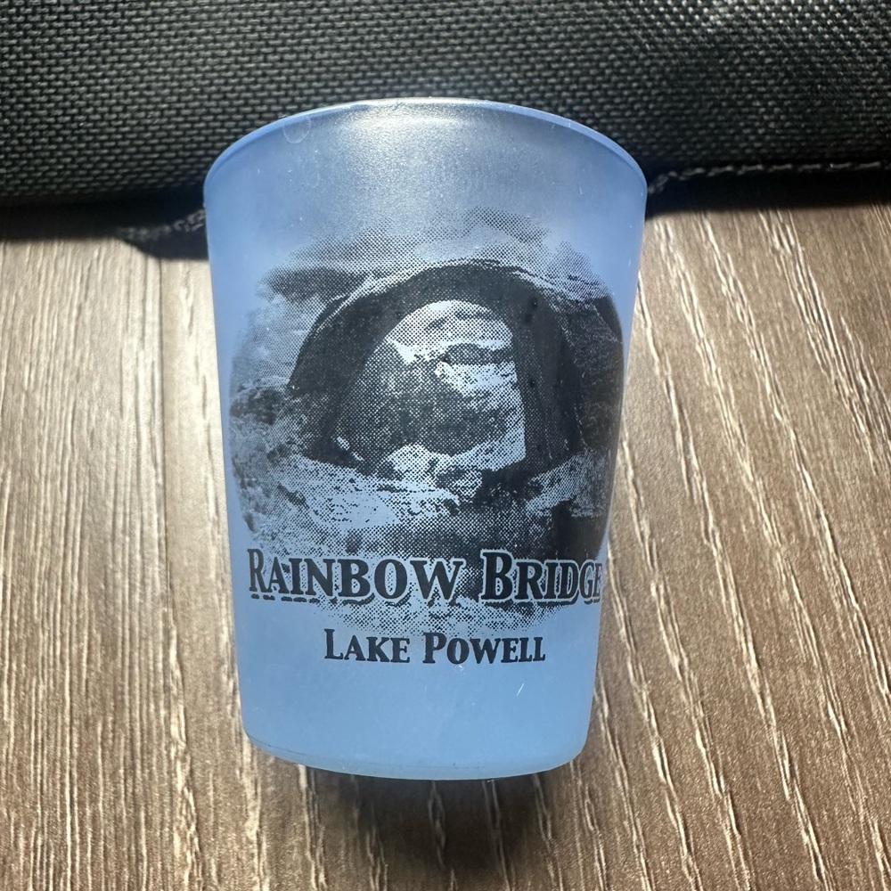 Rainbow Bridge Lake Powell Blue Shot Glass
